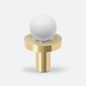Gałka mosiężna POLA GOLD - WHITE