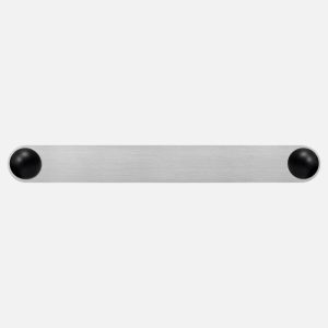Podłużny uchwyt meblowy POLA LONG SILVER - BLACK 185
