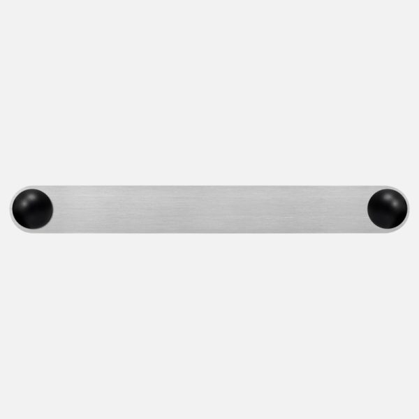 Podłużny uchwyt meblowy POLA LONG SILVER - BLACK 185