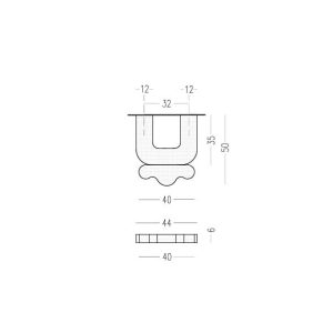 Uchwyt mosiężny ISA COCO 32 (XS) BRASS