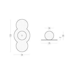 Uchwyt mosiężny PILLOW BUBBLE + ODETE M