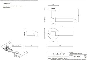 Klamka drzwiowa Formani ONE PBL15/50 - Jasny brąz PVD