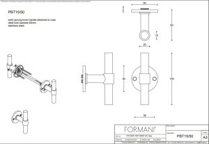 Klamka drzwiowa na szyldzie Formani ONE blind PBT15/50