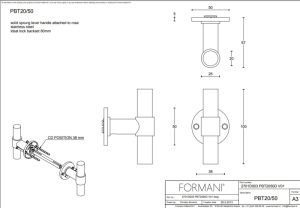 Klamka drzwiowa Formani ONE BB PBT20/50 - Czarny satynowy PVD