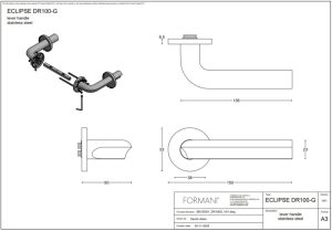 Klamka na klucz Formani ECLIPSE DR100 - G - Brąz
