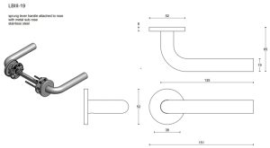 Klamka Formani BASICS LB3 - 19 - Gunmetal PVD