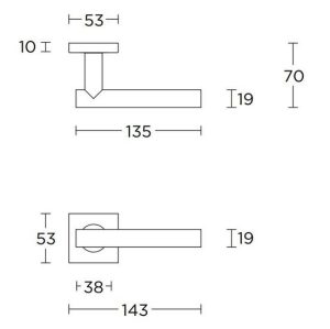 Klamka Formani BASICS LB7 - 19BSQ - Stal nierdzewna satynowa