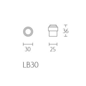 Odbojnik drzwiowy Formani BASICS LB30 - Stal nierdzewna satynowa