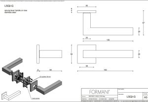 Klamka Formani SQUARE LSQ1 - G - Stal nierdzewna satynowa