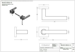 Klamka Formani BASICS BSQ1 - G - Gunmetal PVD