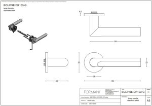 Klamka drzwiowa Formani ECLIPSE DR103 - G - Jasny brąz PVD