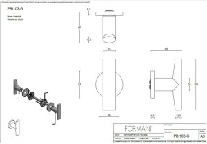 Klamka drzwiowa Formani INC PBI103 - G - Stal nierdzewna satynowa