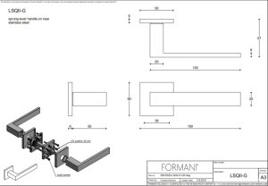 Klamka Formani SQUARE LSQ2 - G - Czarny mat