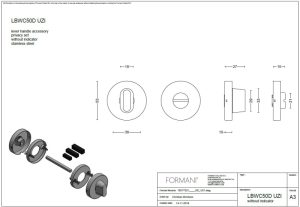 Zestaw WC Formani BASICS WC LBWC50D - ZI - Jasny brąz PVD
