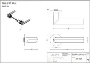 Klamka Formani ECLIPSE DR102 - G - Czarny satynowy PVD
