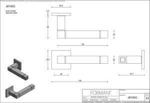 Klamka Formani SQUARE JB100 - G - Stal nierdzewna satynowa