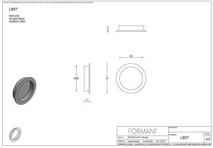 Uchwyt do drzwi przesuwnych Formani BASICS LB57 - Stal nierdzewna polerowana