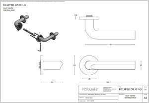 Klamka drzwiowa Formani ECLIPSE DR100 - G - Jasny brąz PVD