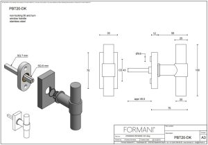 Klamka okienna Formani ONE PBT20 - DK