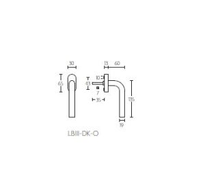 Klamka okienna Formani BASICS LB3 - DK - O - Czarny mat