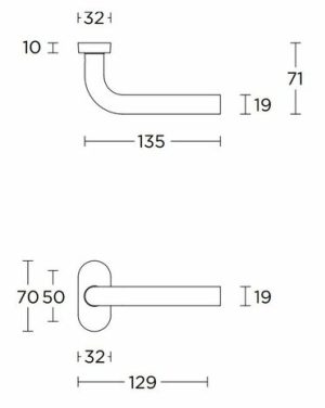 Klamka drzwiowa Formani BASICS LB3 - 19B32G - Czarny mat