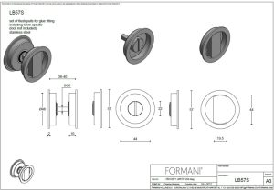 Uchwyt do drzwi przesuwnych Formani TIMELESS WC LB57S - Czarny mat