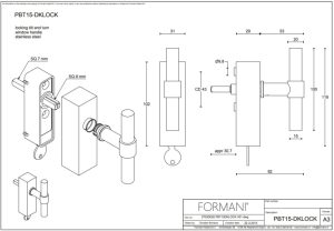 Klamka okienna Formani ONE PBT15 - DKLOCK - Czarny satynowy PVD