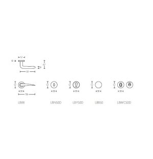 Klamka drzwiowa Formani BASICS LB20 - Czarny mat