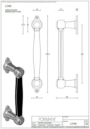 Uchwyt meblowy Formani TIMELESS LZ185 - Stal nierdzewna satynowa