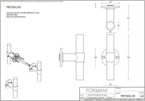 Klamka drzwiowa Formani ONE BB PBT20XL/50 - Czarny mat