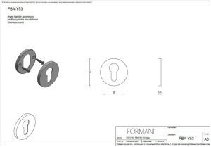Rozeta pod wkładkę PZ Formani ARC PZ PBAY53 - Czarny satynowy PVD