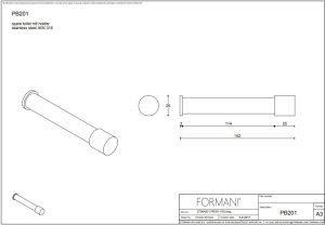 Uchwyt na papier toaletowy Formani ONE WC PB201 - Czarny mat
