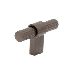 Gałka meblowa T - Bar Helix Stripe Aluminiowa Ciemny Brąz
