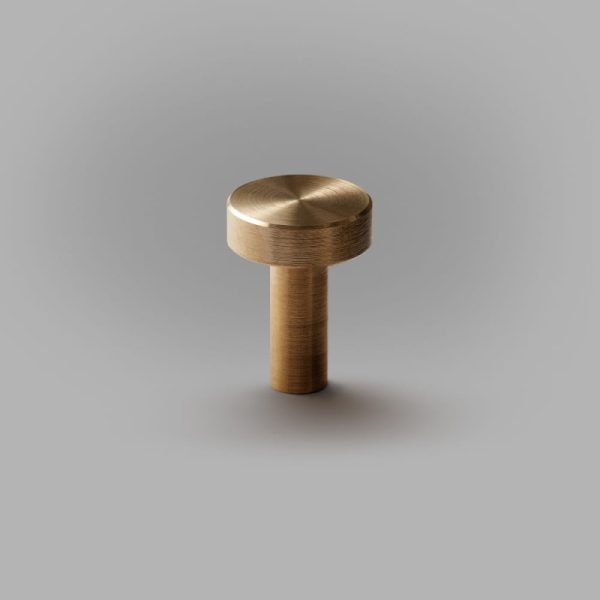 NENA S uchwyt jednopunktowy mosiężny szczotkowany nielakierowany