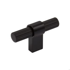 Gałka meblowa T - Bar Helix Stripe Metalowa Czarna