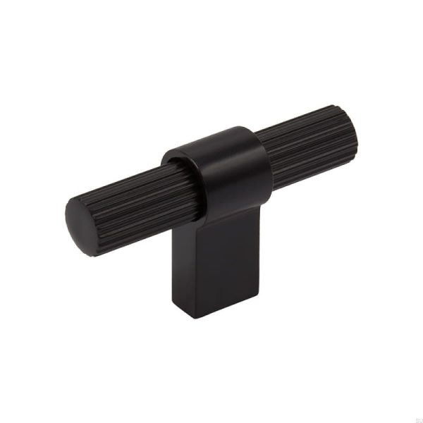Gałka meblowa T - Bar Helix Stripe Metalowa Czarna
