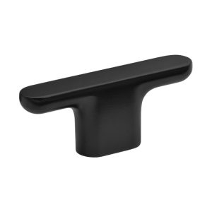 Gałka meblowa T - Bar Vibe Plain Metalowa Czarna Matowa