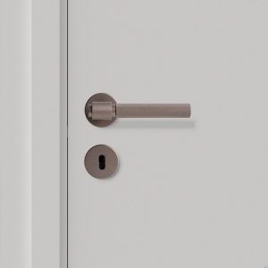 Klamka do drzwi Helix 200 Metalowa Ciemny Brąz Standard Skandynawski
