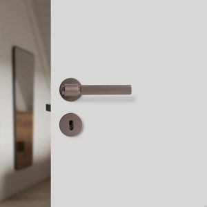 Klamka do drzwi Helix Stripe 200 Metalowa Ciemny Brąz Standard Skandynawski