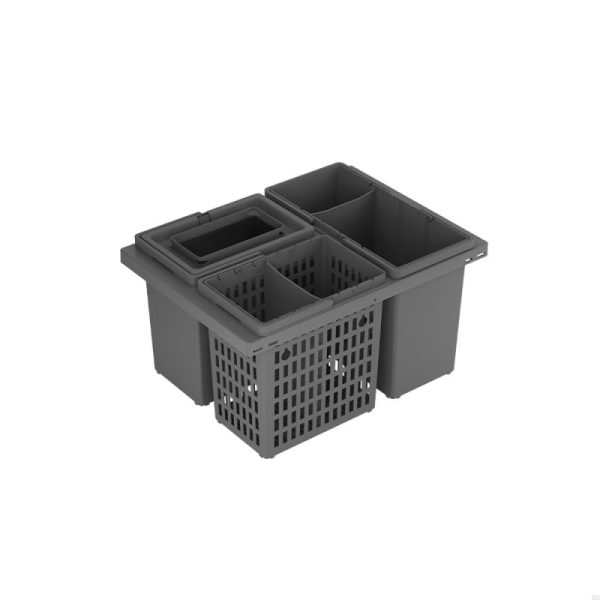 Pojemnik do recyklingu Source Sorting Cube Basic 600 Eco II Ciemnoszary