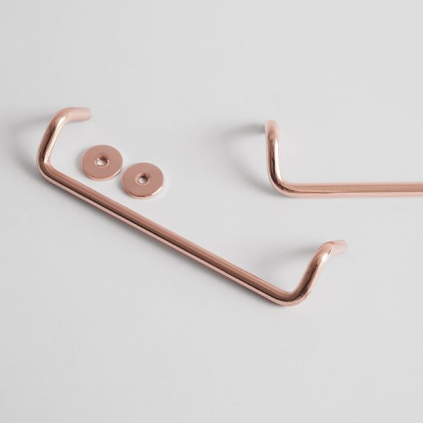 AVA COPPER POLISHED uchwyt meblowy podłużny miedziany polerowany lakierowany