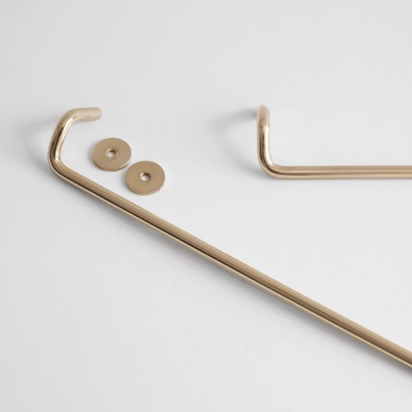 AVA L BRASS POLISHED uchwyt meblowy podłużny mosiężny polerowany lakierowany