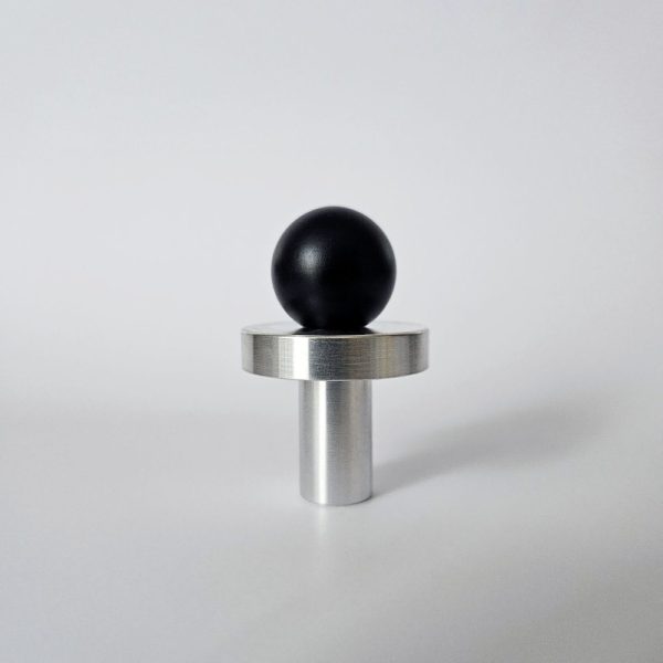 POLA SILVER - BLACK uchwyt jednopunktowy stal inox, lakierowany