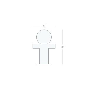 POLA SILVER - WHITE uchwyt jednopunktowy stal inox, lakierowany