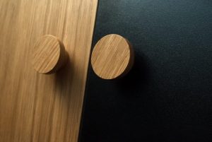 Gałka meblowa Basic 40 Drewniana Dębowa Olej Miękki Bezbarwny Półmat (Wysoka)