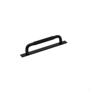 Uchwyt meblowy podłużny z podkładką Helix Stripe 128 Aluminiowy Czarny