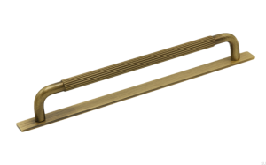 Uchwyt meblowy podłużny z podkładką Helix Stripe 224 Antyczny brąz