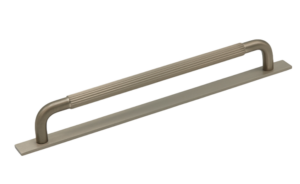 Uchwyt meblowy podłużny z podkładką Helix Stripe 224 Srebrny Szczotkowany