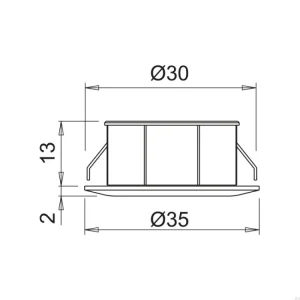 Spot Minispotlight Pixel 24V/1W 2700K Czarny