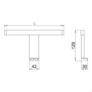 Lampa łazienkowa nad lustro Kinkiet LED Nite BS 500 230V/5W 3000K Czarny